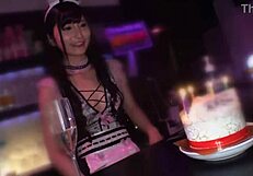 slender beauty moa-chan meets at concept cafe for date