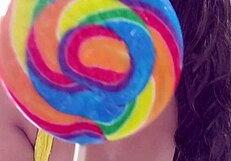 Latina Sucks Cock Like Lollipop