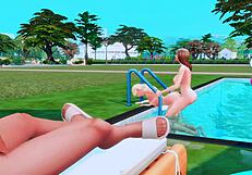 young wife cheats with futanari girlfriend in sims 4 hentai