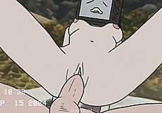 Tv woman and cameraman have sex in animation