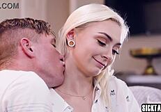 sexy blonde teen 18+ babysitter chloe temple gets caught masturbating and fucked hard by big cock