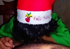 The Christmas elf gives me a creampie gift