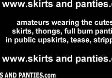 i flash my wet panties under skirt