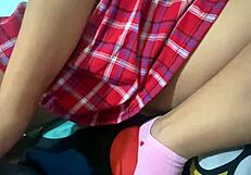 Stepsister shares school stories, I ask for demonstration.