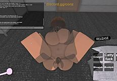 Roblox porn babe with big tits rides monster black cock in cowgirl and missionary. Her huge boobs bounce wild.