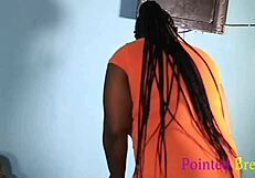 African Gift Sneaks to Bang Her Guest While Pretending to Clean Room