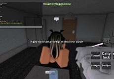 Roblox porn babe with big tits rides monster black cock in cowgirl and missionary. Her huge boobs bounce wild.