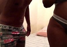 The ebony morena with big tits and ass gave a delicious blowjob leading to squirting and cumshot