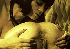 vintage lesbian lovers sharing intimate moments in retro setting