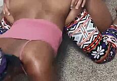 Curvy Ebony Woman Bent Over In Doggystyle Fucking