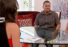 Hey, this wild softcore orgy turned into some seriously steamy couple action