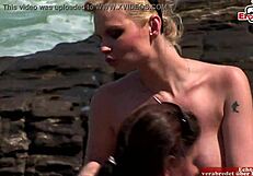 Busty Blonde And Brunette Slut Have Outdoor Lesbian Sex