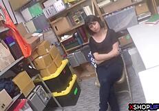 hot teen thief avoids jail with security guard fuck