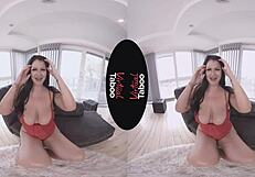 i meet a taboo milf with big boobs for a virtual rendezvous and explore her shaved pussy