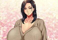 Young man loses virginity to girlfriend's mother in anime game