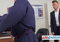 Two Lusty Ladies in Red Lingerie Masturbate Together!