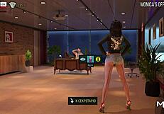 Fashion business with beautiful breasts