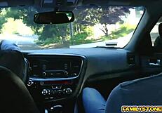 Hot Sexy Step Aunt Flashes Blue Eyes and Busts Out Her Stunning Tits for Wild Fun