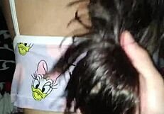 She Moans As I Bend Her Over And Fuck Her Tight Pussy!