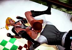 Enjoy this hentai animation featuring blonde characters in various positions