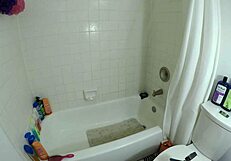 angel and lover bathing in the shower