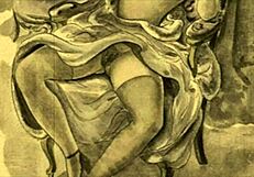 vintage erotic illustration of antique anime hentai