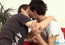 Very cute gay couple gets fucked hard by twink