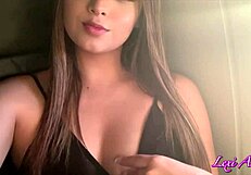 Latina Brunette Teases Public Airplane Masturbation