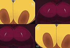 foxy ass and chica boobs in horny anime hentai sex scene