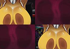 foxy ass and chica boobs in horny anime hentai sex scene