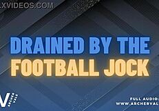 Football jock tricked into puppy play humiliation in public garage