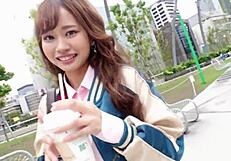 Hey, check this perfect Japanese schoolgirl's slender body in action!