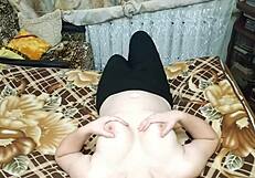 Natural tits homemade webcam action with nipple licking