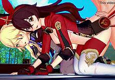 Genshin Impact - Wanna See Two Archer Girls in 3D Hentai 4K Uncensored?