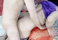 Did she climb on table for anal with big cock? Her hijab hides wild doggystyle gaand chudai.