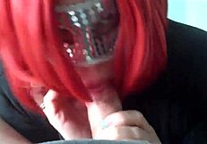 Redhead Wife Sucks Monster Cock