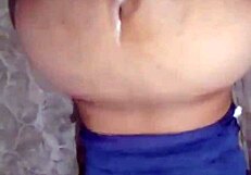 a quick fuck with big natural tits before bed