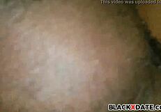 black couple's hardcore homemade fucking tape with ebony babe