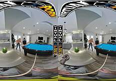 virtual billiards game with latin milf caitlin bell