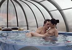 old4k and angie moon bridge 25 years with steamy fun