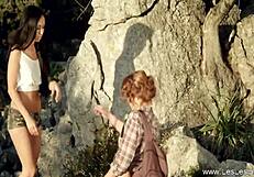 Hey, loving the lesbians is easy when they're licking and fingering outdoors with toys