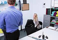 from behind for these shoplifter babes in reality orgy uniform group