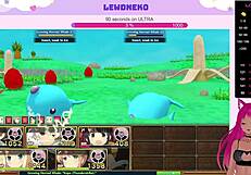 Vtuber Lewdneko Plays Evenicle Part 18 with Huge Tits