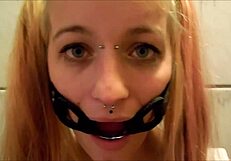 Pervypixie Gagged and Forced to Drink Piss in Raw POV Amateur Scene