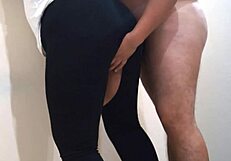 I got so excited I ripped her leggings pants