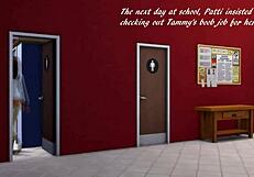 Beautiful shemale Tammy has great sex with her father-in-law and his buddy.