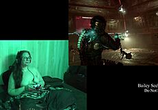 Naked brunette plays deadspace part 8