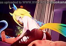 uma musume rides in cowgirl style