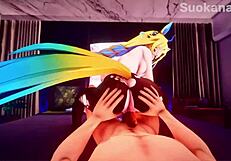 uma musume rides in cowgirl style