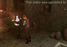 yo, check this busty elf dominating in 3d fight animation